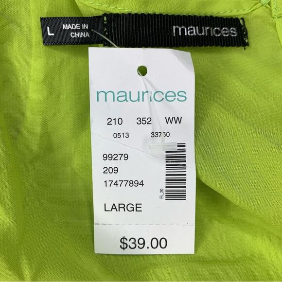 Maurices NWT Dress Sleeveless Pullover Full Lining Lime Green Size L - Picture 14 of 16